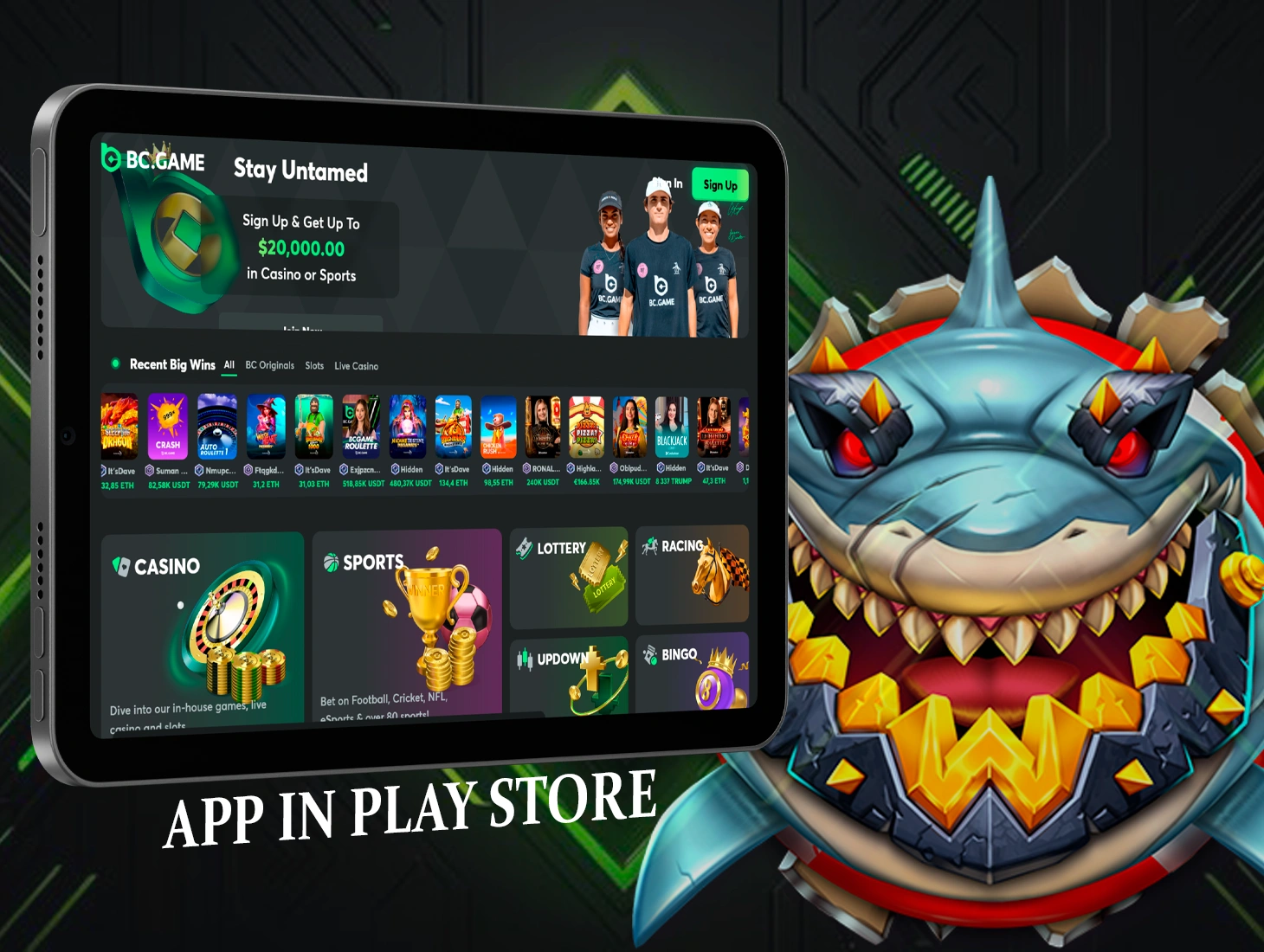 You can download the BC Game mobile app directly from the Play Store for a multitude of devices