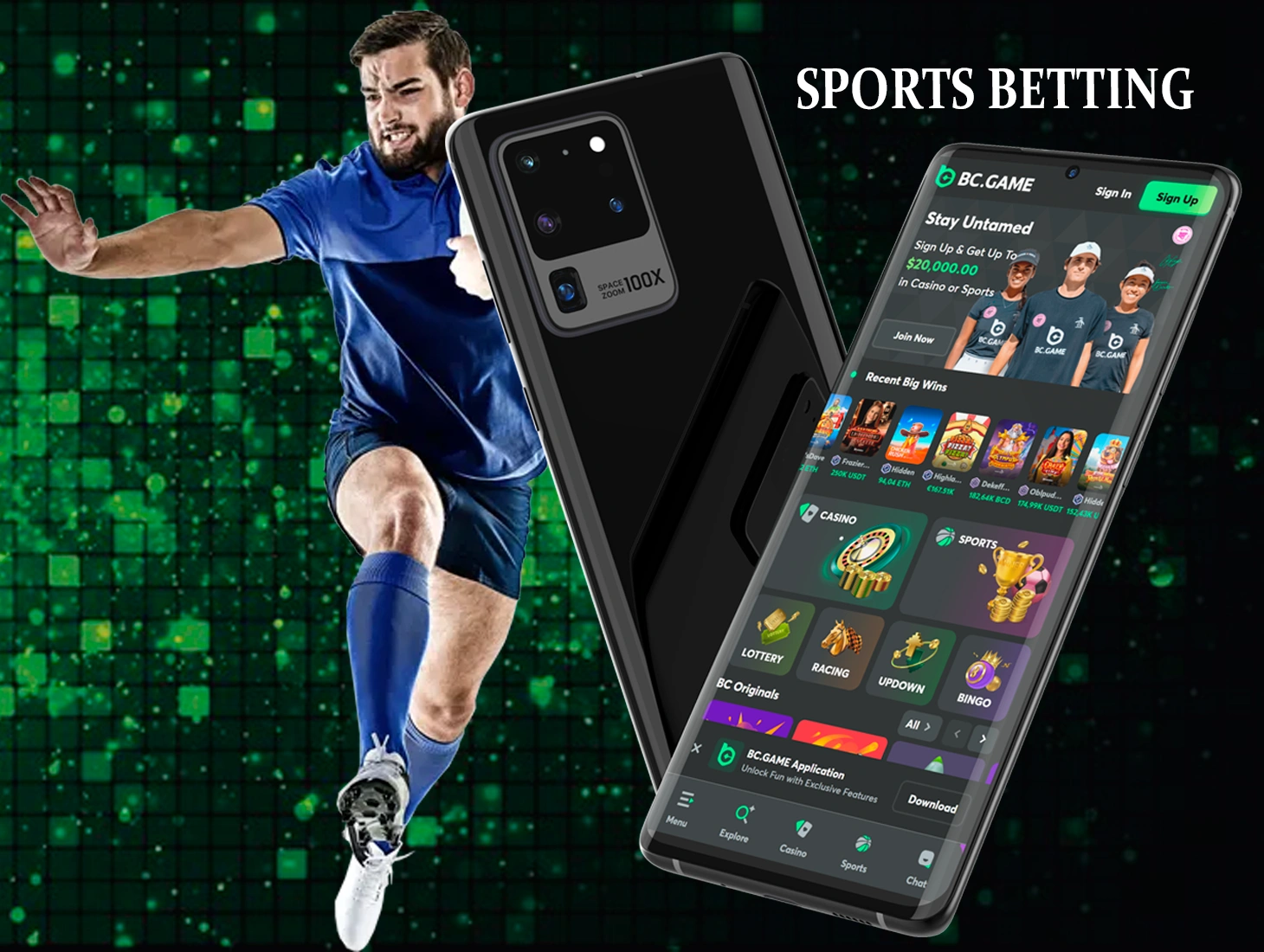 Betting on sports with the BC Game mobile app is available to every player from Nigeria