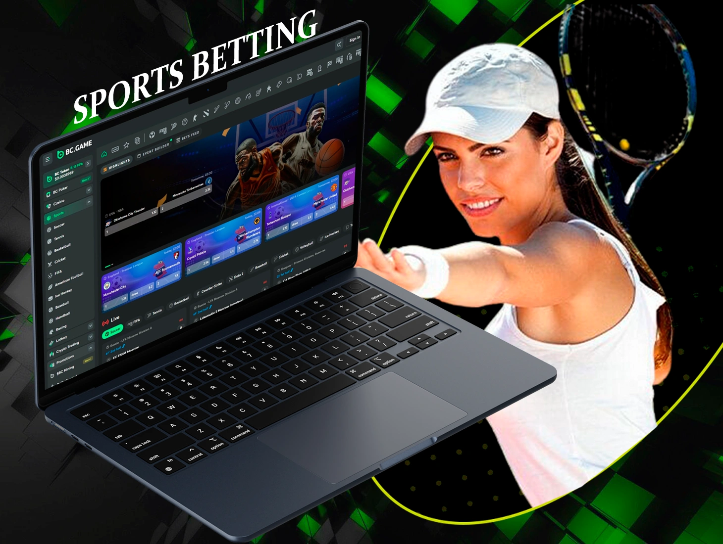 Place bets at BC Game on sporting events as a professional player and get lucrative bonuses for it
