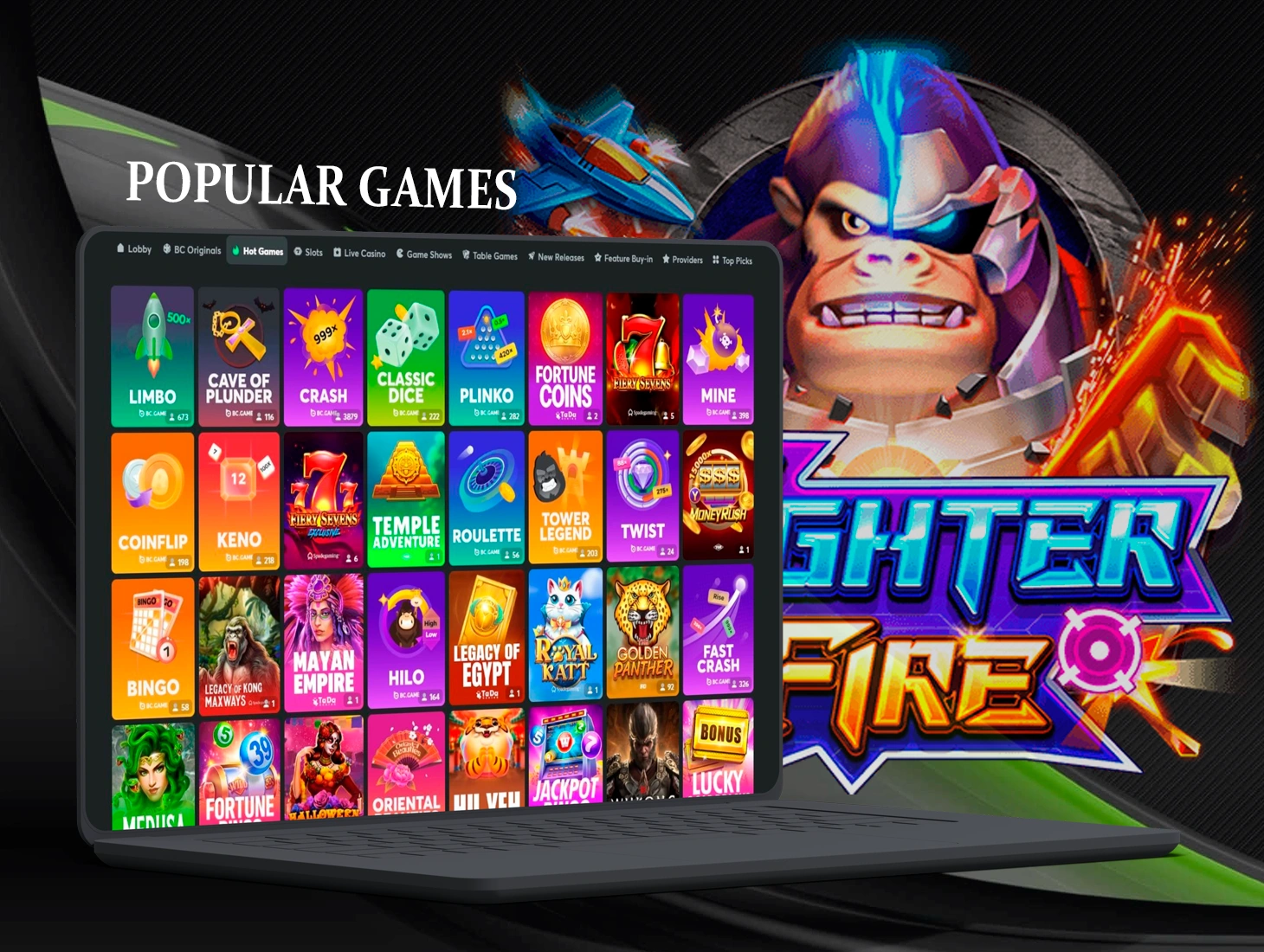 The popular BC Game allows you to get bonuses and play for real money